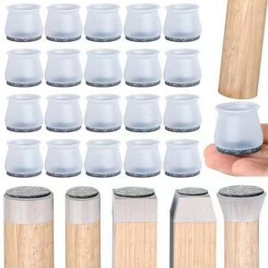 16 Peças de Pés de Mesa em Silicone Antiderrapante Protetora de Piso.